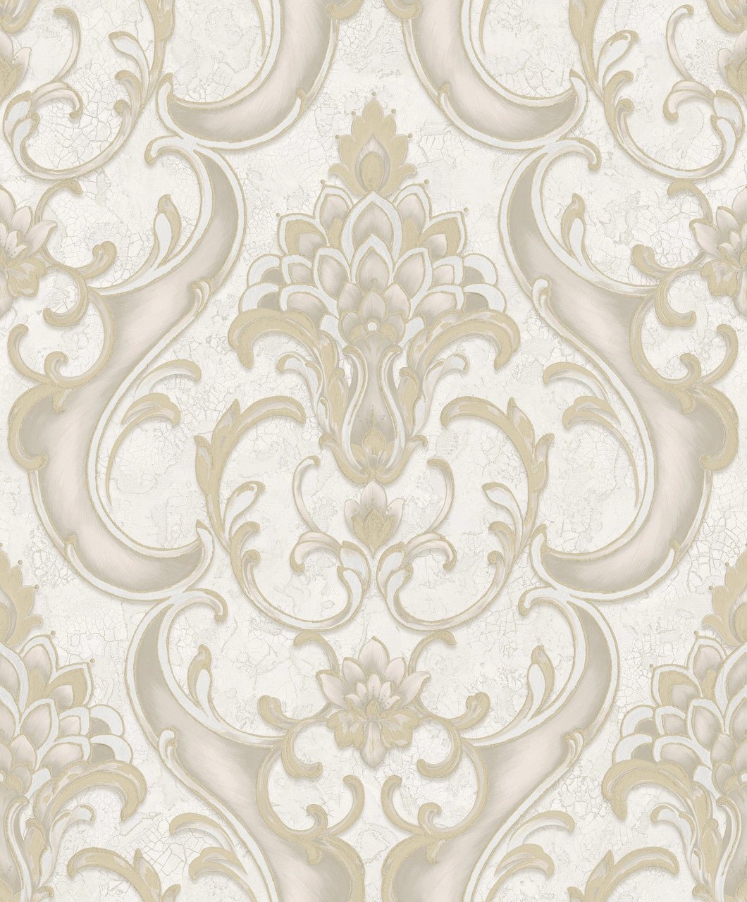 Sonata Damask Wallpaper - Gold - Rasch - 539769 - Premier Wallcovering