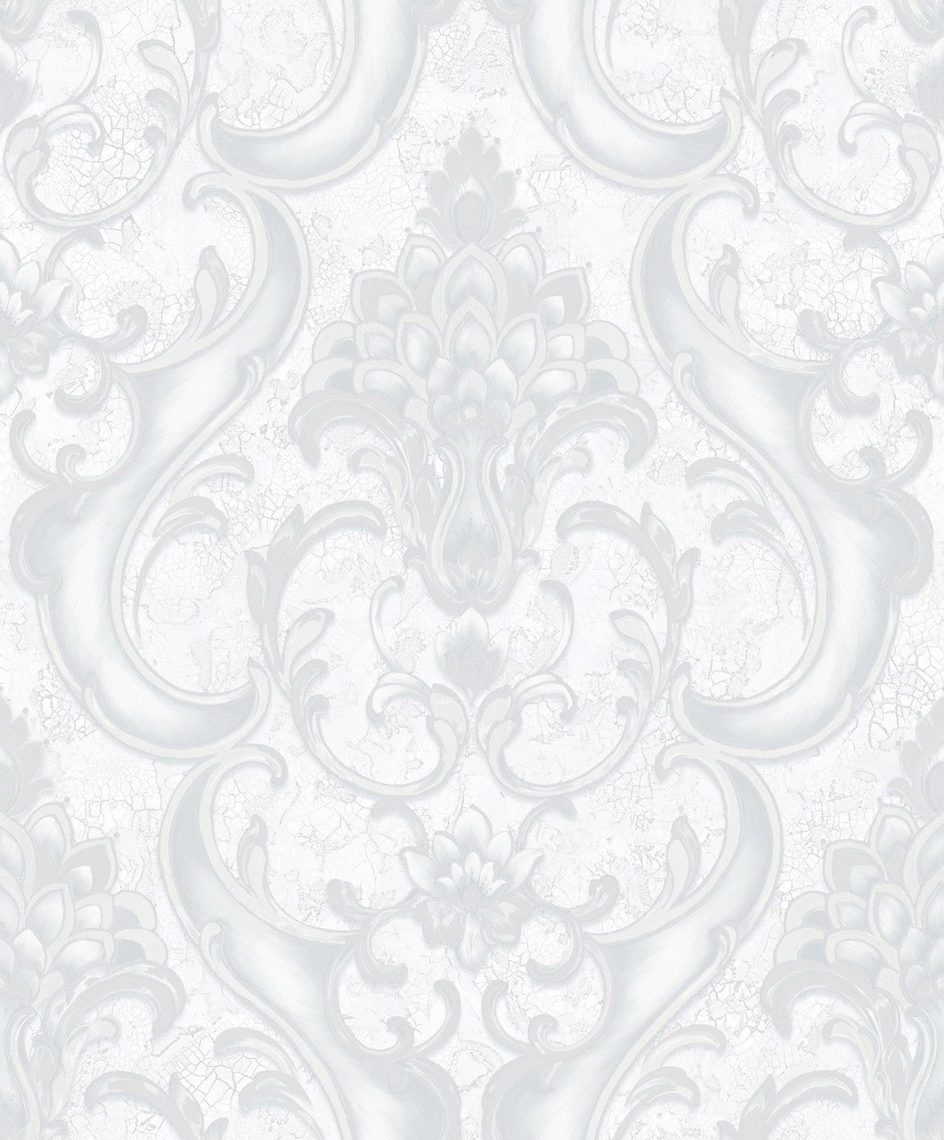 Sonata Damask Wallpaper - Silver Grey - Rasch - 539776 - Premier Wallcovering