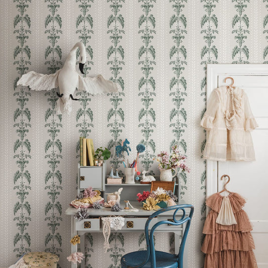 Sophie Wallpaper - Spring Green - Sandberg - 831-28 - Premier Wallcovering