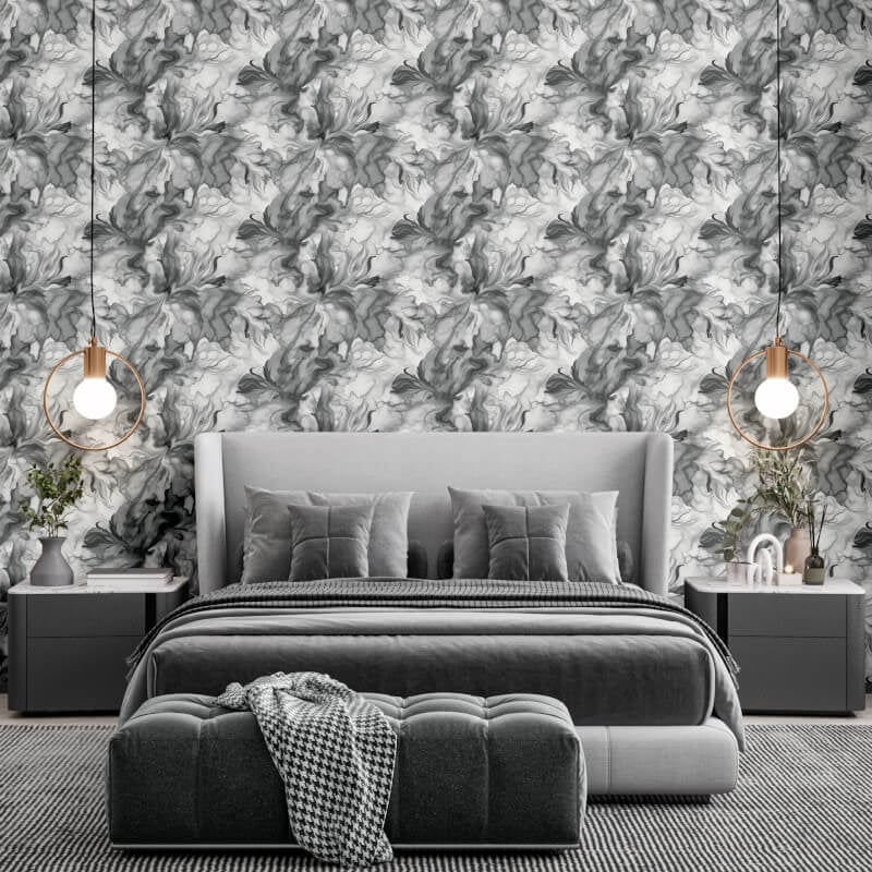 Soriee Marble Wallpaper - Black - Muriva - 216501 - Premier Wallcovering
