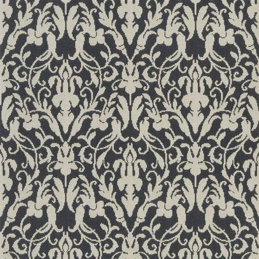 Speakeasy Damask Wallpaper - Black - Ralph Lauren - PRL5003/02 - Premier Wallcovering
