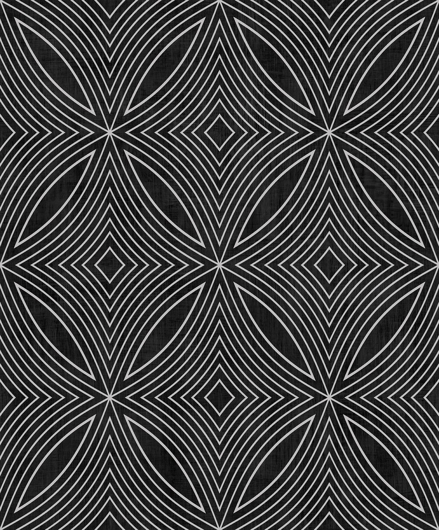 Special FX Geometric Spiral Wallpaper - Silver / Black - Galerie - G67732 - Premier Wallcovering