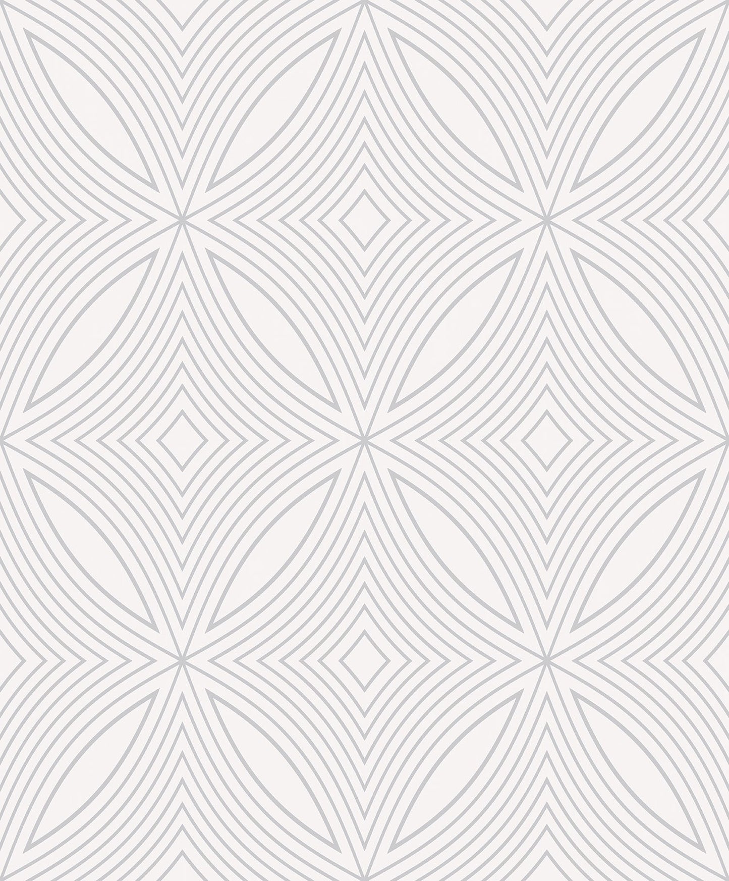 Special FX Geometric Spiral Wallpaper - Silver / White - Galerie - G67731 - Premier Wallcovering