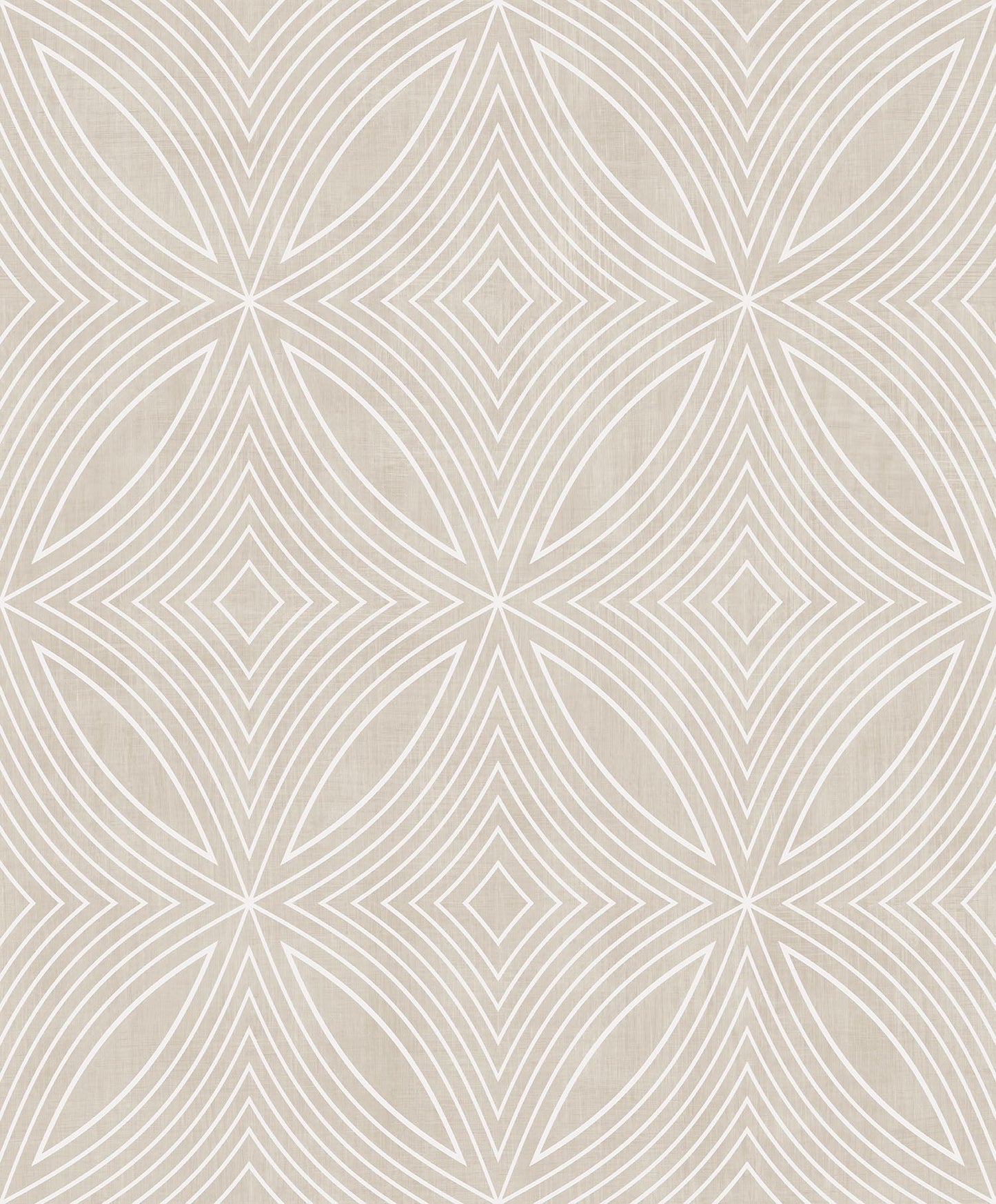 Special FX Geometric Spiral Wallpaper - Silver / Taupe - Galerie - G67722 - Premier Wallcovering