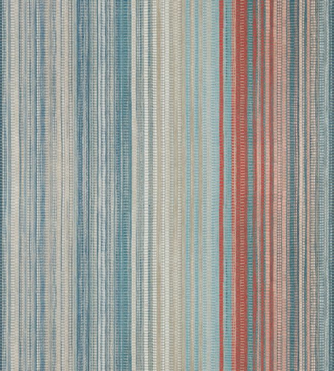 Spectro Stripe Wallpaper - Teal/Sedona/Rust - HMWF111961 - Harlequin - Premier Wallcovering