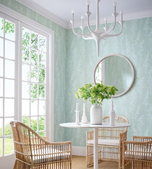 Spring Blooms Wallpaper - Beige - Thibaut - T41048 - Premier Wallcovering