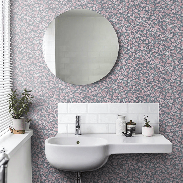 Spring Flowers Wallpaper - Juniper - Little Greene - 0267SPJUNIP - Premier Wallcovering