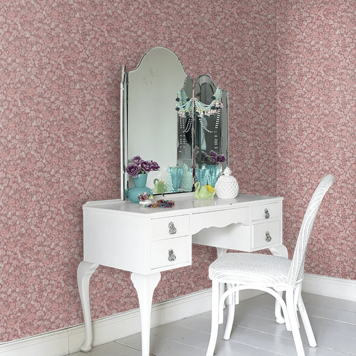 Spring Flowers Wallpaper - Blush - Little Greene - 0267SPBLUSH - Premier Wallcovering