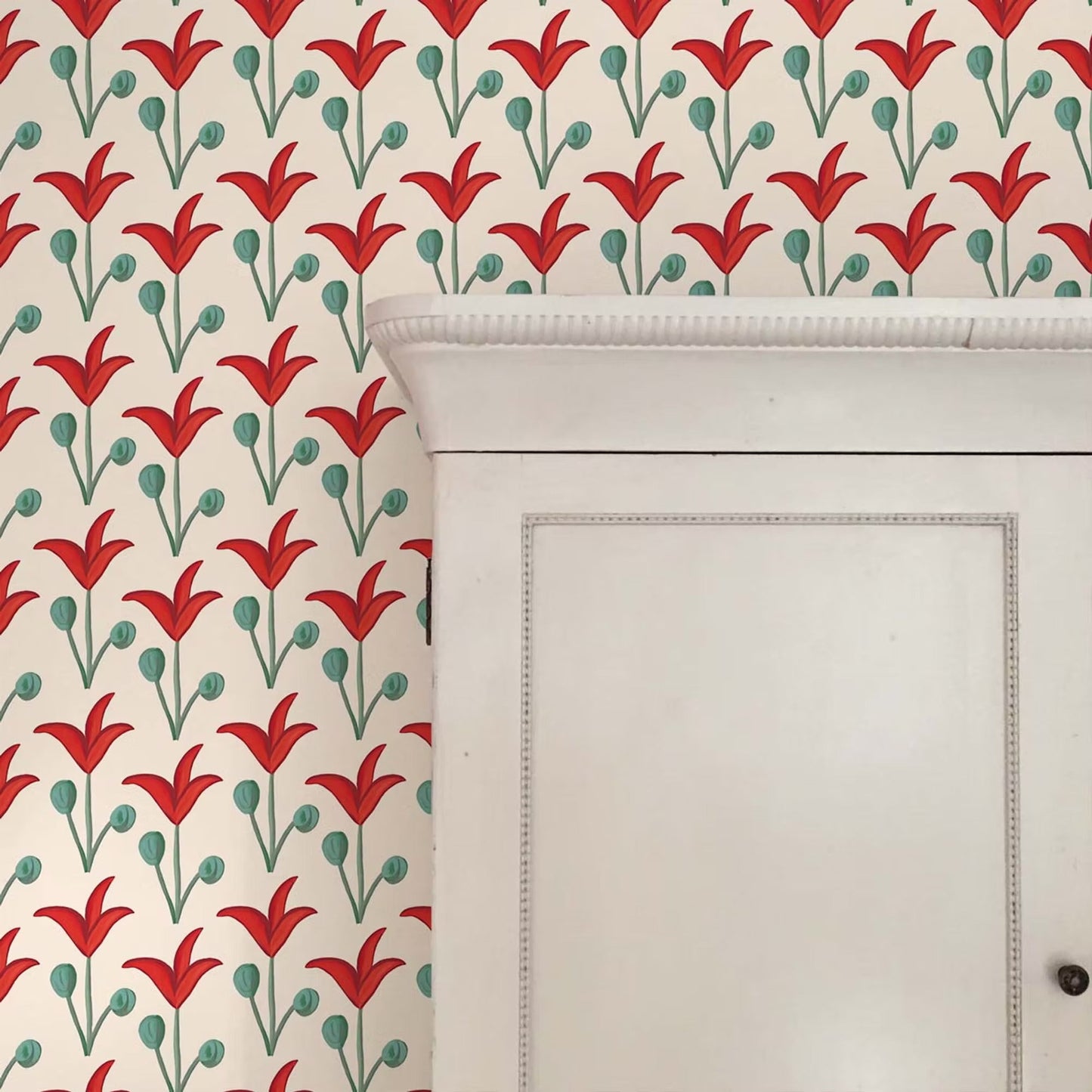 Spring Rhythm Wallpaper - Red - Ottoline - W/SPRH/101/3 - Premier Wallcovering