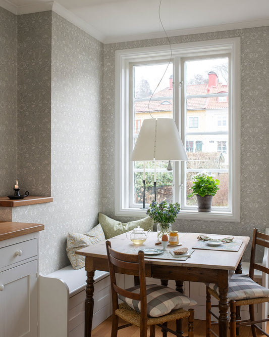 Spring Thicket Wallpaper - White / Grey - Midbec - 82065 - Premier Wallcovering