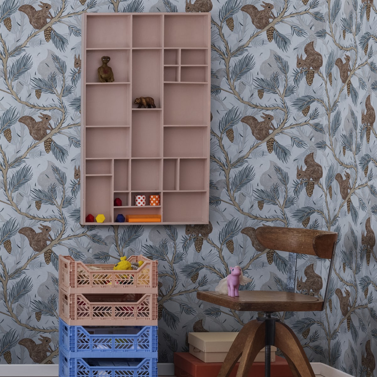 Squirrel Mountain Wallpaper - Sky - Rebel Walls - R17982 - Premier Wallcovering