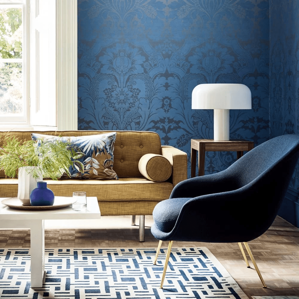 St James's Park Wallpaper Mural - Cobalt Fade - Little Greene - 0256SJCOBAL - Premier Wallcovering