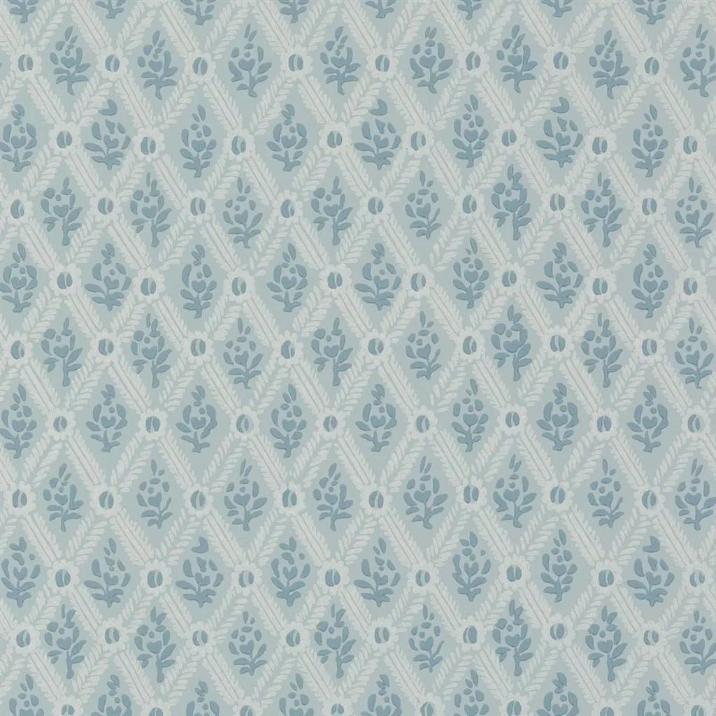 St John Street Trellis Wallpaper - Duck Egg - English Heritage - PEH0003/04 - Premier Wallcovering