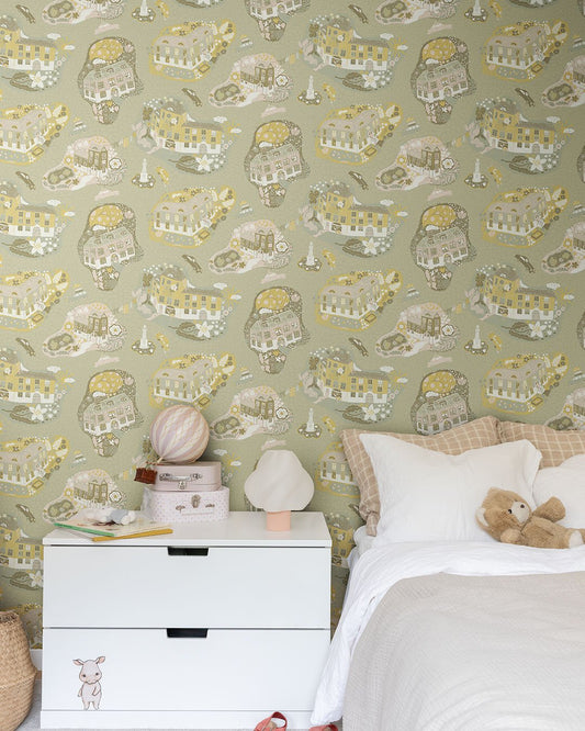 Staden Wallpaper - Greige - Midbec - 29008 - Premier Wallcovering