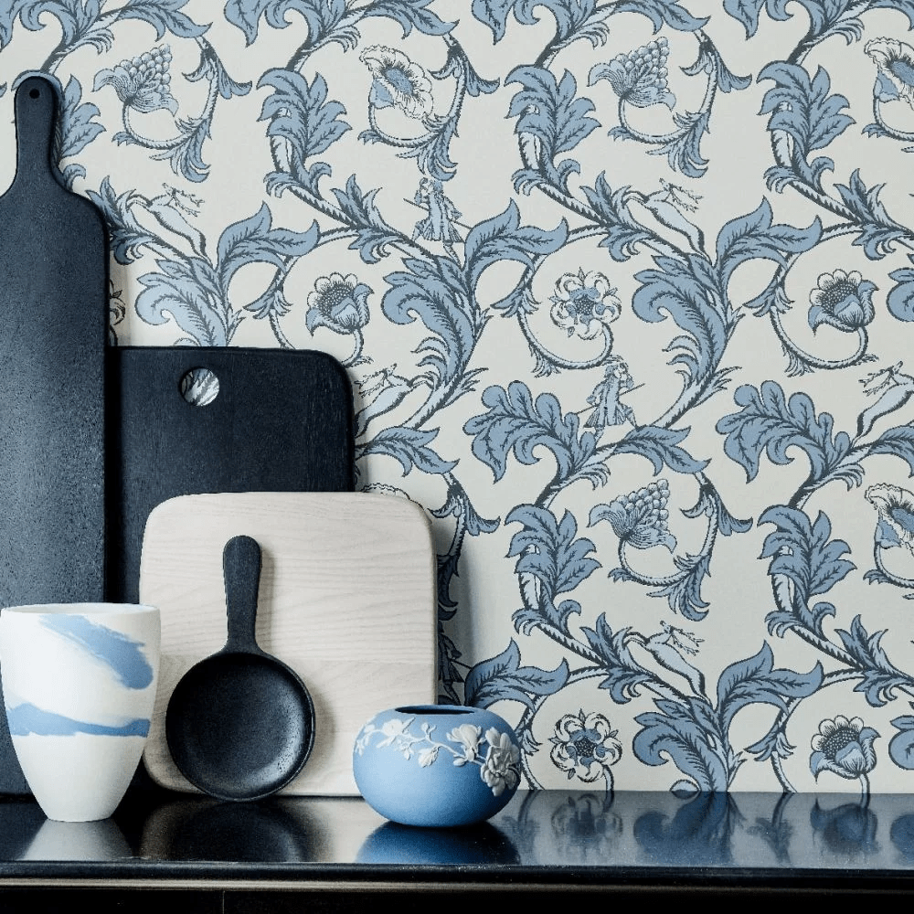 Stag Trail Wallpaper - Sky - Little Greene - 0245STSKYZZ - Premier Wallcovering