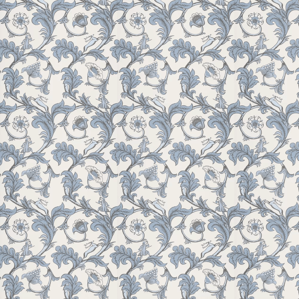 Stag Trail Wallpaper - Sky - Little Greene - 0245STSKYZZ - Premier Wallcovering