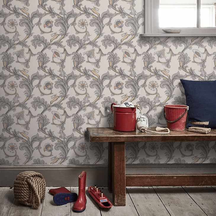 Stag Trail Wallpaper - Sterling - Little Greene - 0245STSTERL - Premier Wallcovering