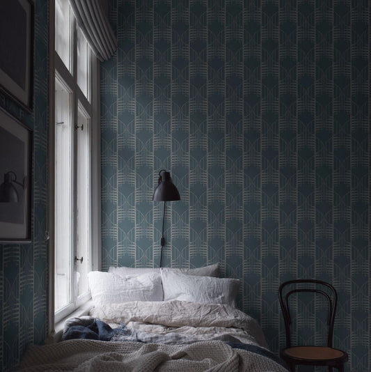 Staircase Wallpaper - Blue - Boråstapeter - 2282 - Premier Wallcovering