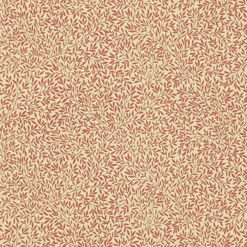 Standen Wallpaper - Beige/Brick Red - Morris & Co - 210467 - Premier Wallcovering