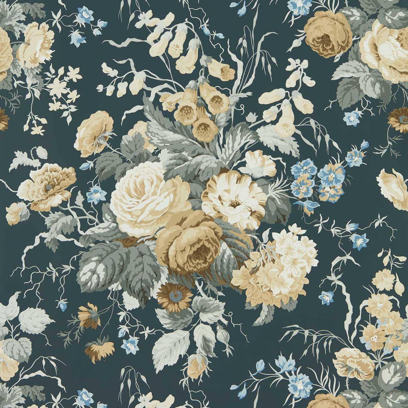 Stapleton Park Wallpaper - Ink/Broncho - DOSW217048 - Sanderson - Premier Wallcovering