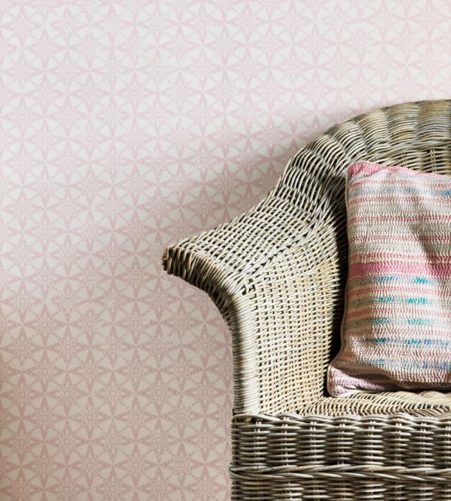 Star Tile Wallpaper - Pink - BG2000202 - Barneby Gates - Premier Wallcovering