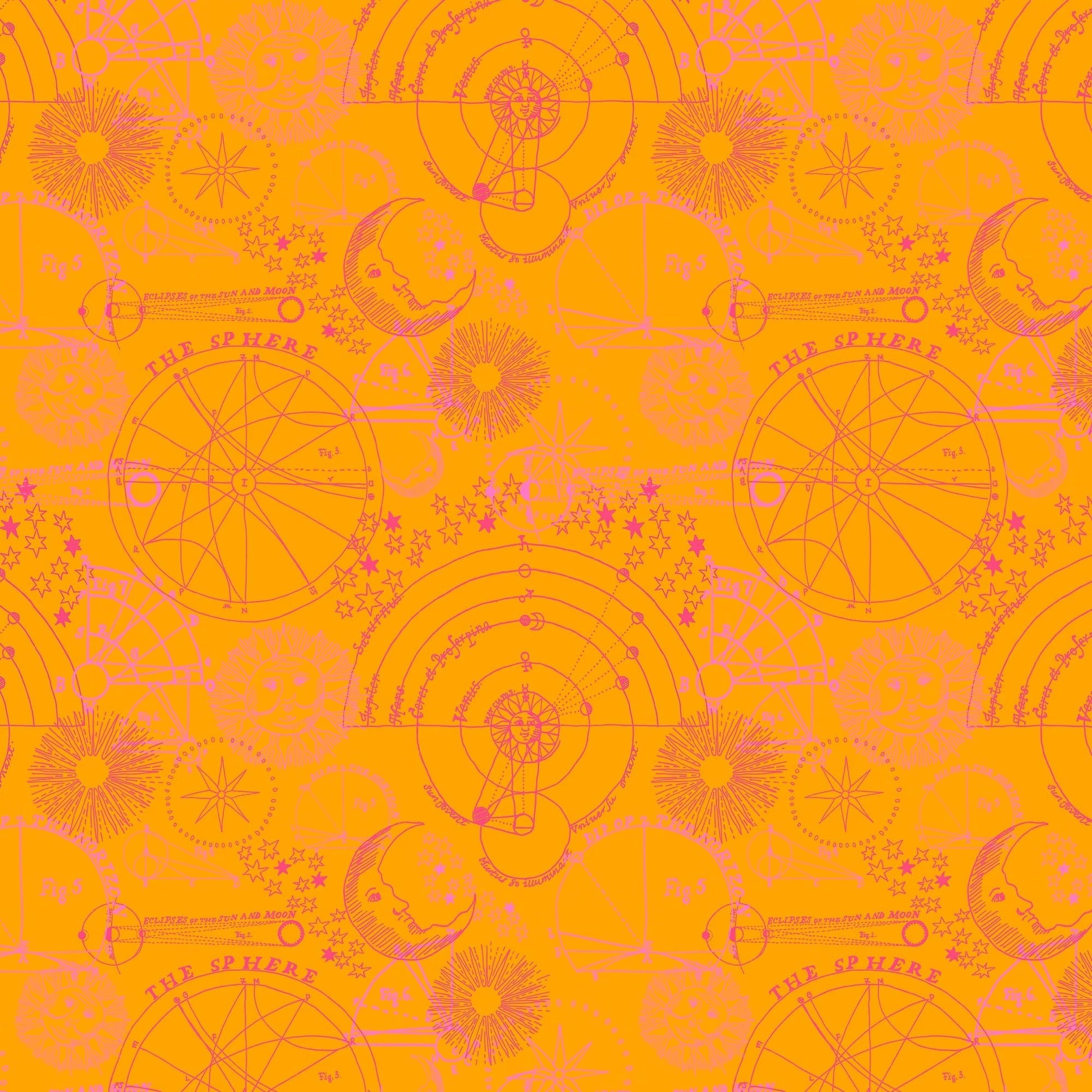 Stargazer Wallpaper - Orange - Fraiche - WP11001 - Premier Wallcovering
