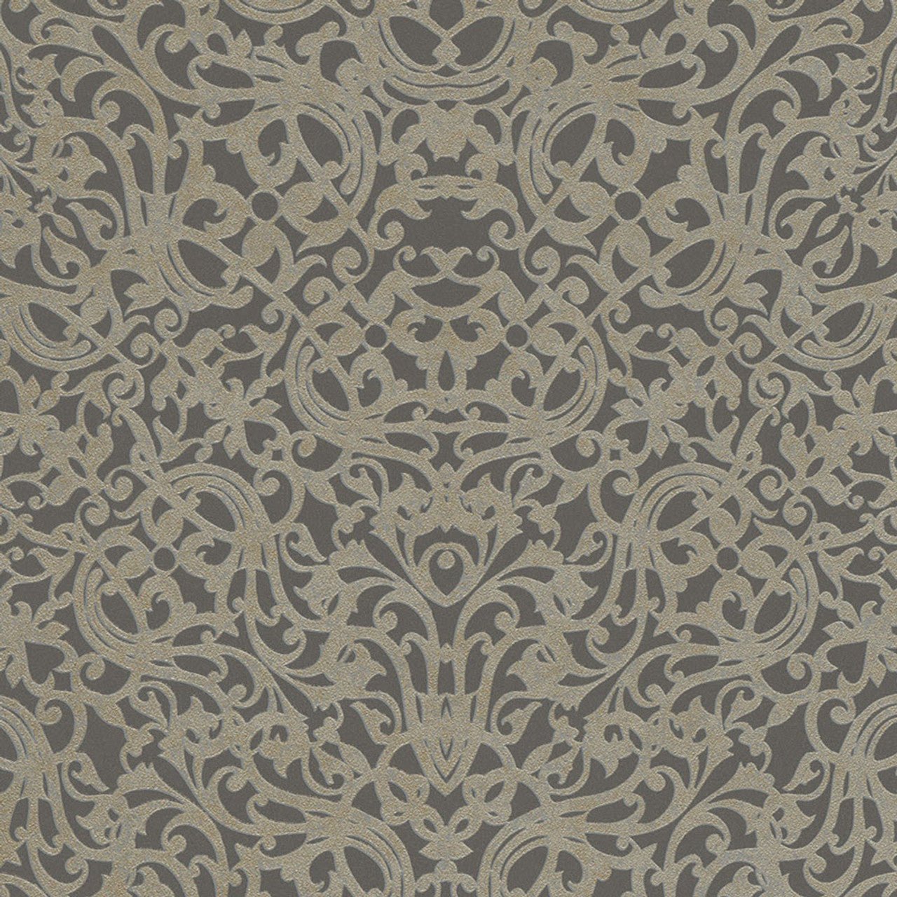 Stature Damask Wallpaper - Brown - Eijffinger - 382504 - Premier Wallcovering