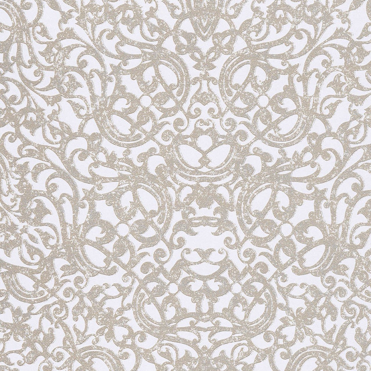 Stature Damask Wallpaper - Silver - Eijffinger - 382500 - Premier Wallcovering