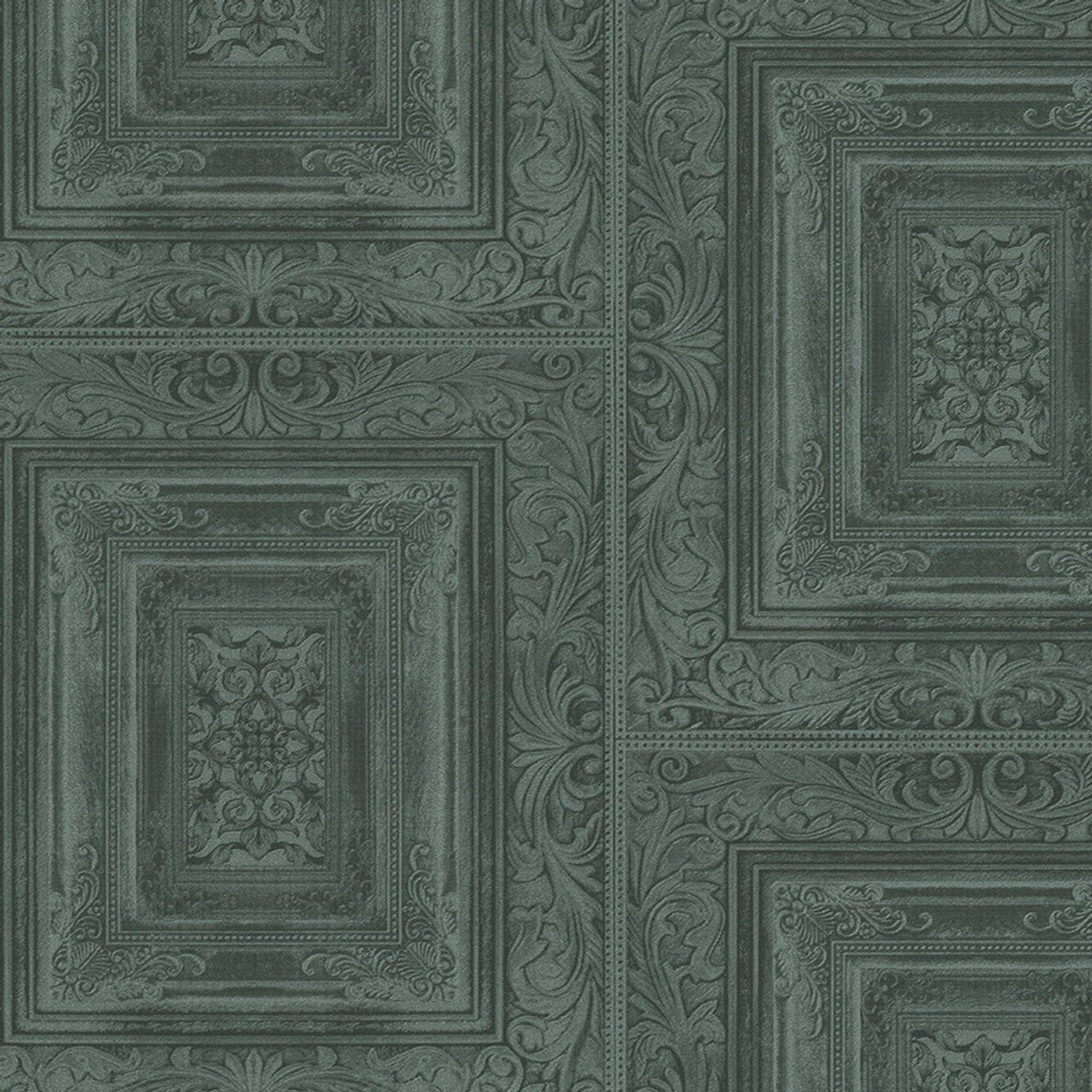 Stature Traditional Wallpaper - Teal - Eijffinger - 382523 - Premier Wallcovering