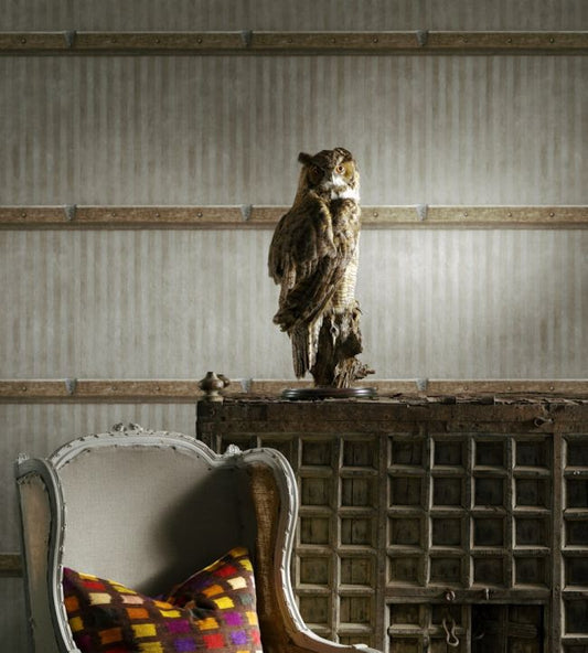 Steamer Wallpaper - Leather - Andrew Martin - ATTSTLE - Premier Wallcovering