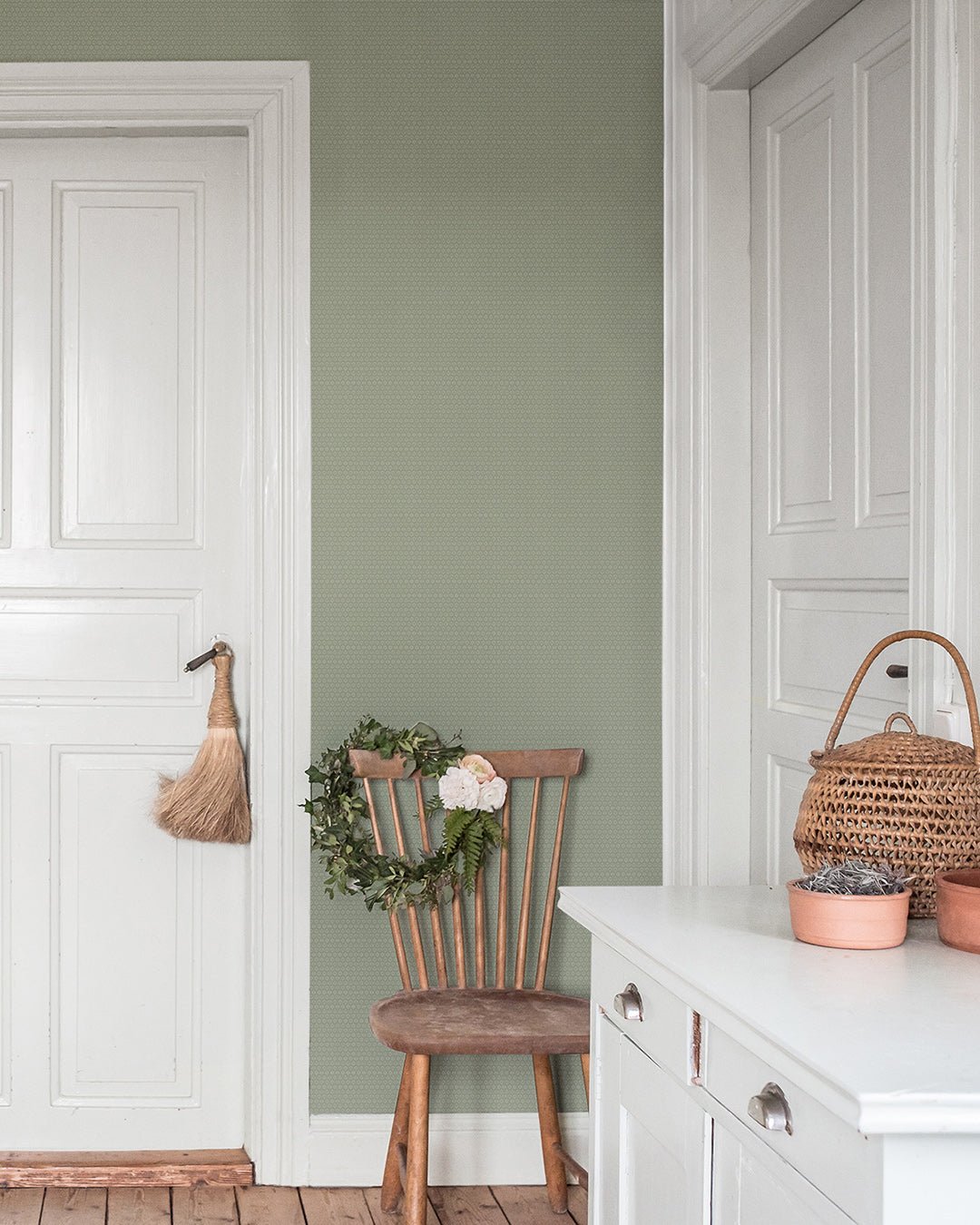 Stella Wallpaper - Olive Green - Midbec - 27030 - Premier Wallcovering