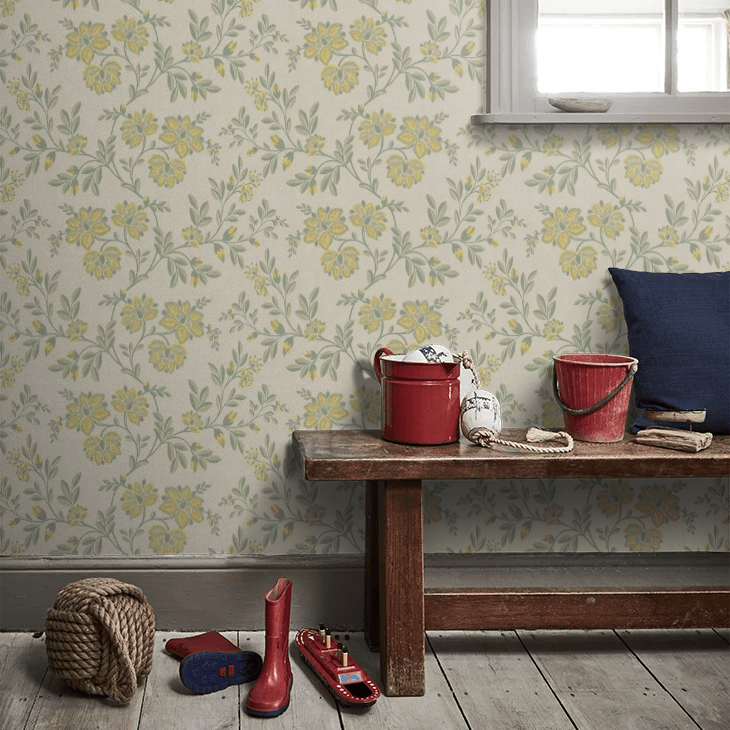Stitch Wallpaper - Green - Little Greene - 0247STHIGHL - Premier Wallcovering