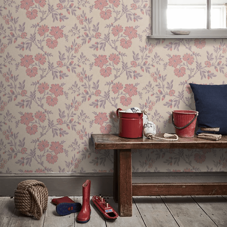 Stitch Wallpaper - Berry - Little Greene - 0247STBERRY - Premier Wallcovering