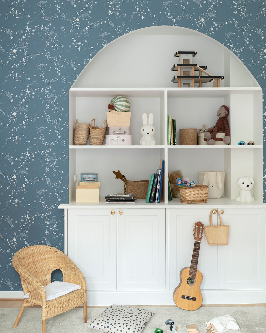 Stjärnorna Wallpaper - Blue - Midbec - 29024 - Premier Wallcovering