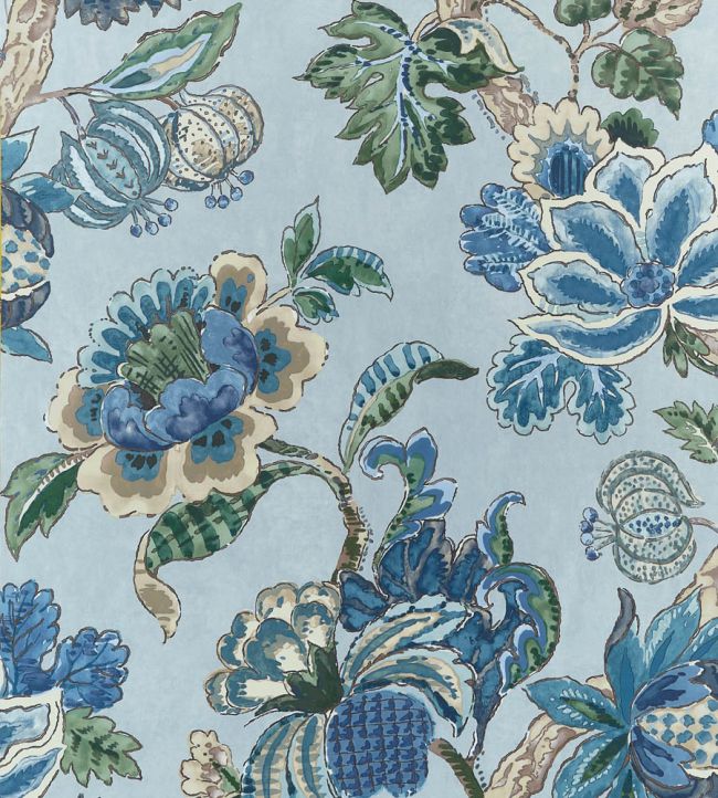 Stockbridge Wallpaper - Blue - Anna French - AT16138 - Premier Wallcovering