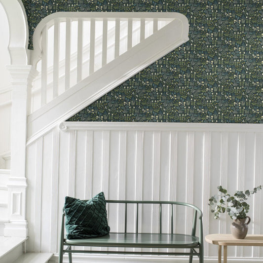 Strawberry Field Wallpaper - Green - Boråstapeter - 7214 - Premier Wallcovering