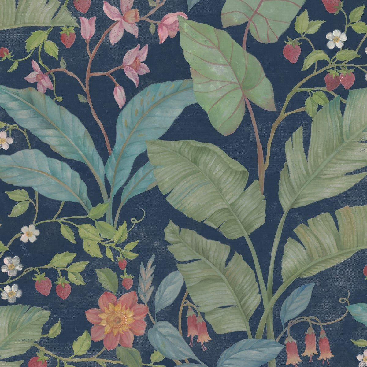 Strawberry Lane Wallpaper - Night - Rebel Walls - R18072 - Premier Wallcovering