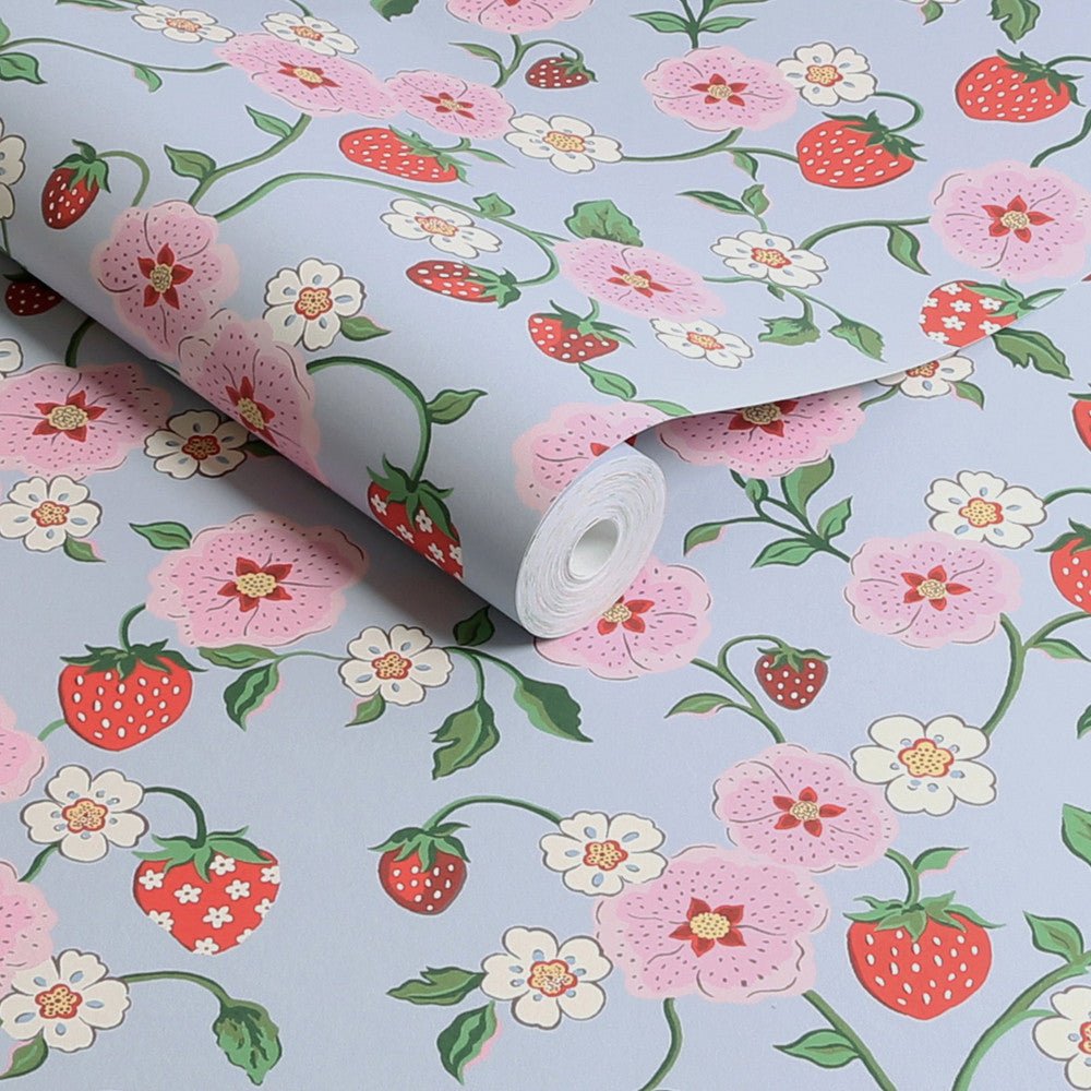 Strawberry Wallpaper - Multi - 125532 - Cath Kidston - Premier Wallcovering