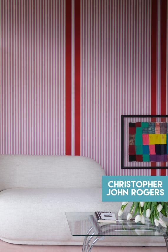 Stripe Wallpaper - Shallot - 6103 - Farrow & Ball - Premier Wallcovering