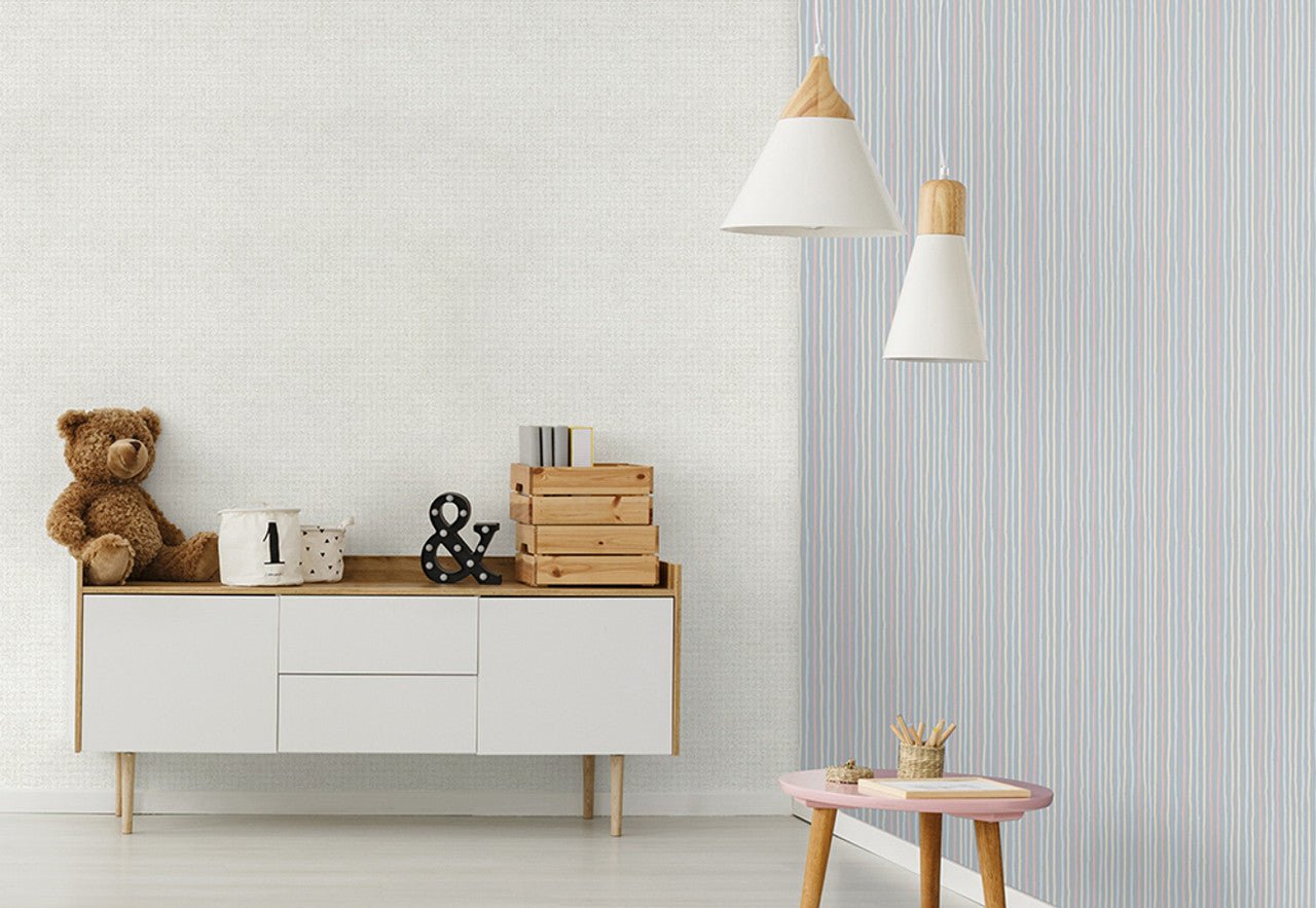 Stripes Great Kids Wallpaper - Light Blue - Hohenberger - 26847 - Premier Wallcovering