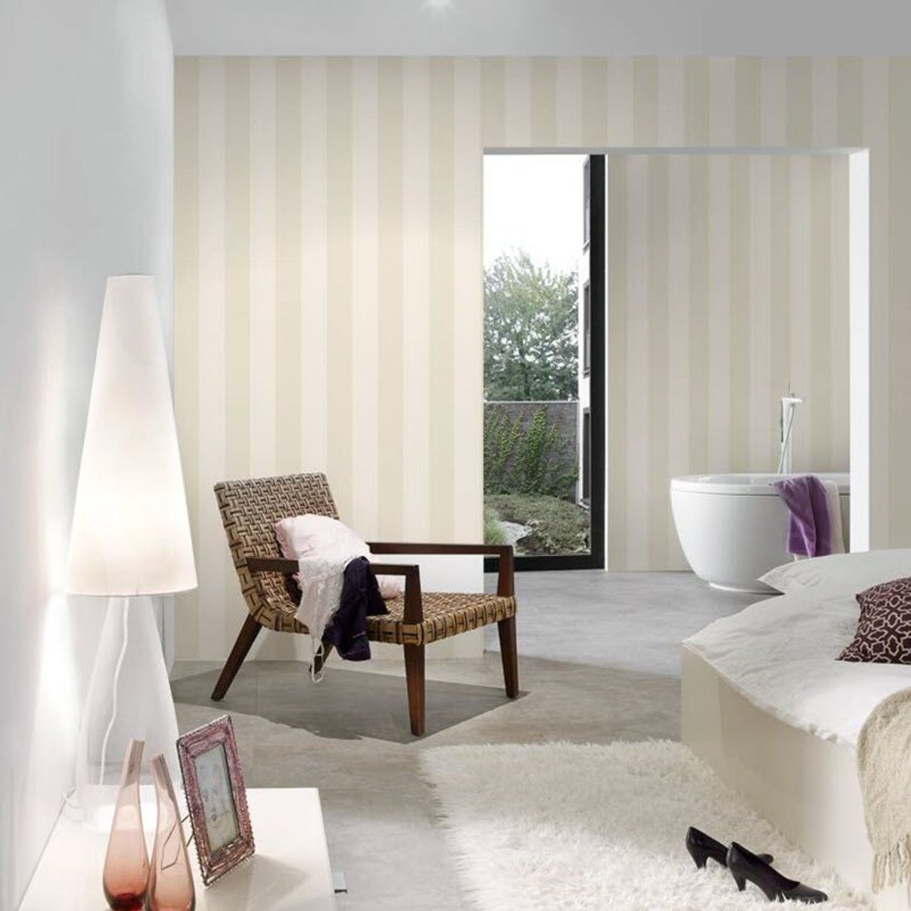 Stripes Wallpaper - Blush - A S Creation - Karl Lagerfield - 37849 - 5 - Premier Wallcovering