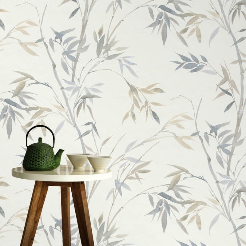 Stunning Bamboo Leaf Wallpaper - Natural - Erismann - 10388 - 38 - Premier Wallcovering
