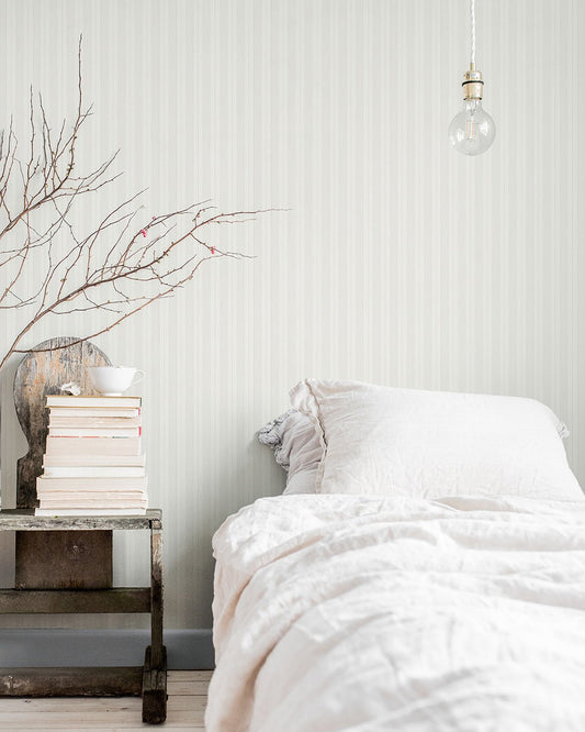 Sture Wallpaper - White & Silver - Midbec - 27004 - Premier Wallcovering