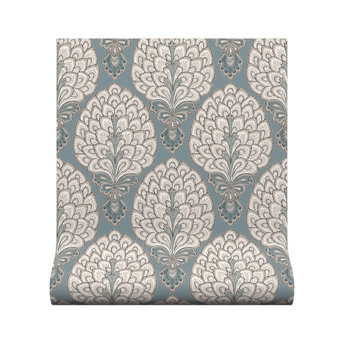 Sultan Wallpaper - Teal - Warner House - Premier Wallcovering