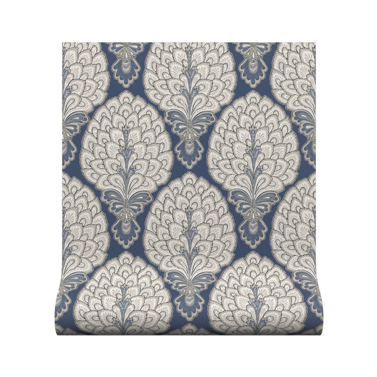 Sultan Wallpaper - Navy - Warner House - Premier Wallcovering