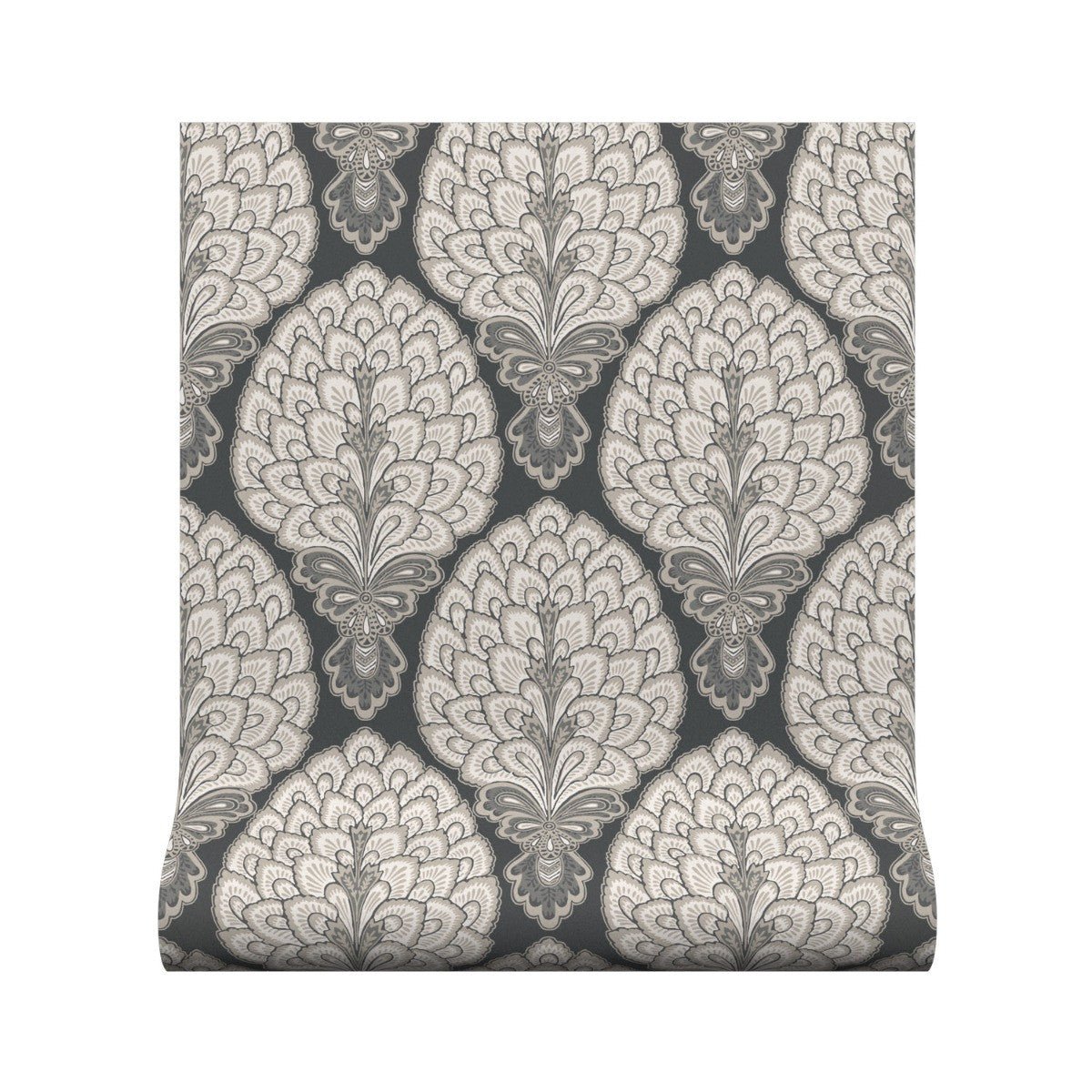 Sultan Wallpaper - Charcoal - Warner House - Premier Wallcovering