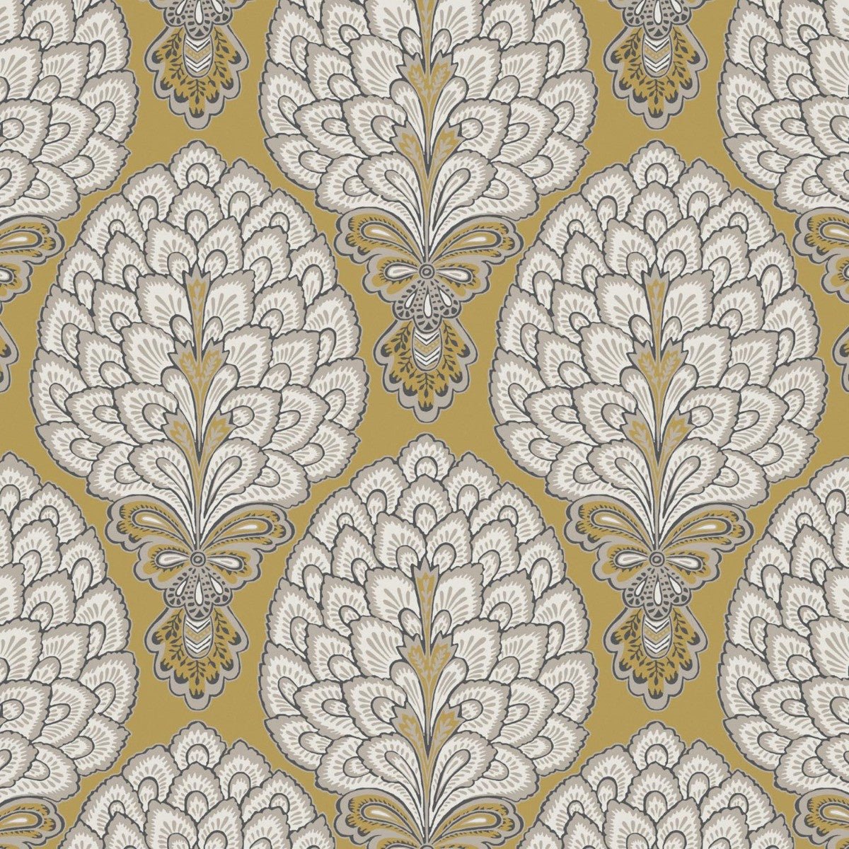 Sultan Wallpaper - Gold - Warner House - Premier Wallcovering