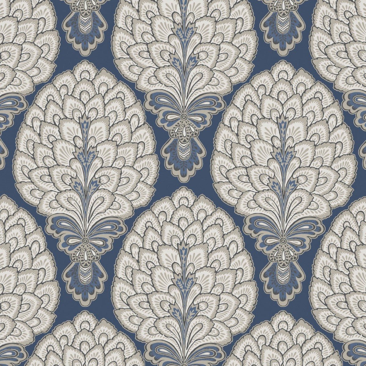 Sultan Wallpaper - Navy - Warner House - Premier Wallcovering