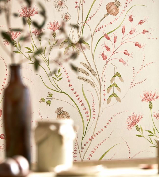Summer Harvest Wallpaper - Claret/Olive - DEBB216495 - Sanderson - Premier Wallcovering