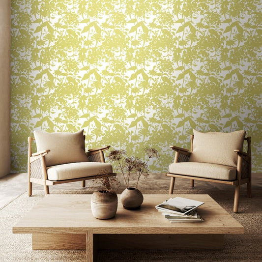 Summer Silhouette Wallpaper - French Lime - Hoopla Walls - HWA1219W - Premier Wallcovering